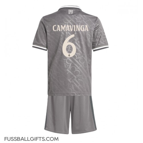 Real Madrid Eduardo Camavinga #6 Fußballbekleidung 3rd trikot Kinder 2024-25 Kurzarm (+ kurze hosen)